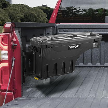 VEVOR Truck Bed Storage Box, Lockable Lid, Waterproof ABS Wheel Well Tool Box - Image 8