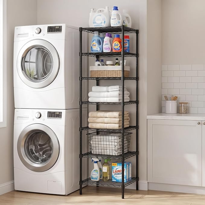 Finnhomy Heavy Duty 7 Tier Wire Shelving, Pantry Shelves - Image 7