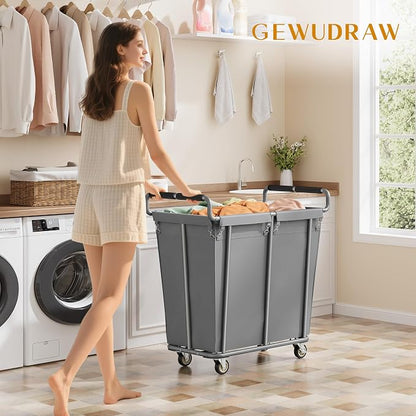 Large Laundry Hamper with Wheels, 360L Rolling Big Laundry Basket - Image 2