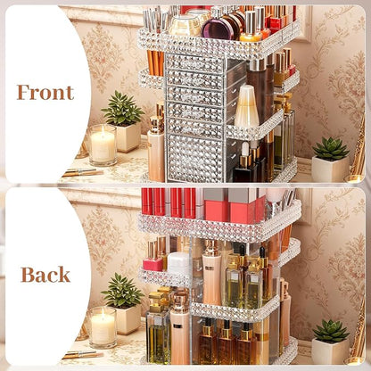 360 Rotating Makeup Organizer for Vanity, Large Skin Care Organizer - Image 6