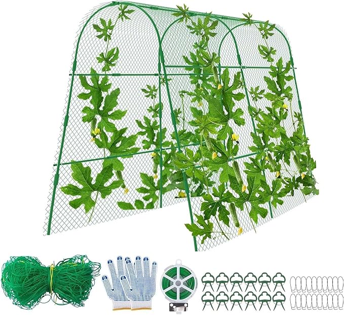codree Cucumber Trellis for Raised Bed, 63 x 63 Inch U-Shape Garden Trellis for by codree
