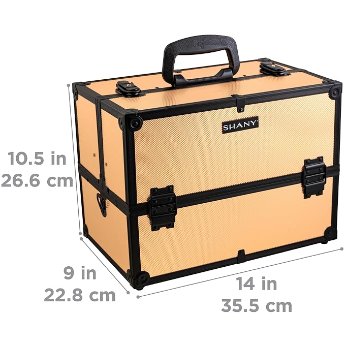 SHANY Essential Pro Makeup Train Case Cosmetic Box Portable Makeup Case - Image 4