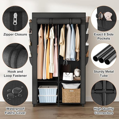 Portable Closet for Hanging Clothes, Portable Wardrobe Closet - Image 4