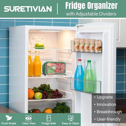 SURETIVIAN Freezer Organizer 12” Visible Fridge Organizer Rack - Image 2