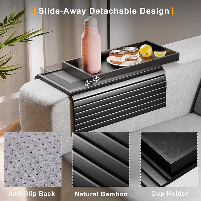 Sofa Arm Rest Tray Table for Couch - Image 3