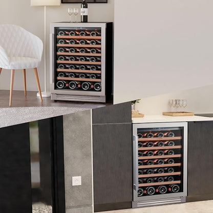 Ca'Lefort 24 Inch Wine Fridge, 54 Bottle Wine Cooler Refrigerator, 40-65°F Wine - Image 6