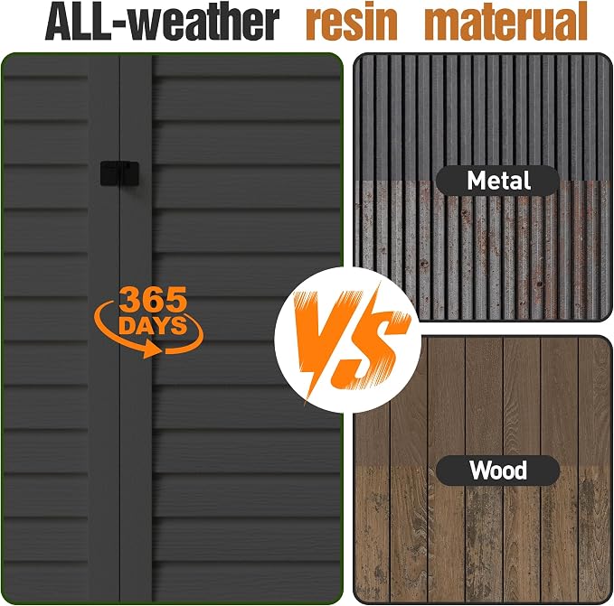 65 Cu.Ft Resin Outdoor Storage Shed - Image 7
