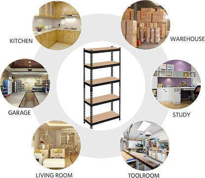 Topeakmart 5-Tier Utility Shelves, Metal Storage Shelves, Adjustable Shelving - Image 7