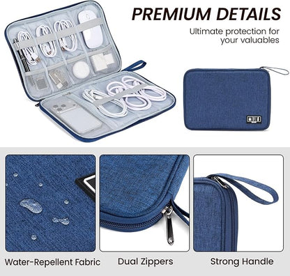 Large Slim Cable Organizer Travel Case, Single-Layer Electronic Accessories - Image 3