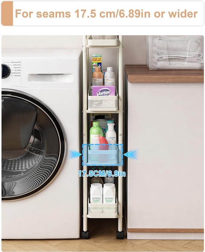 UMDONX 4-Tier Narrow Mobile Storage Cart - Image 5