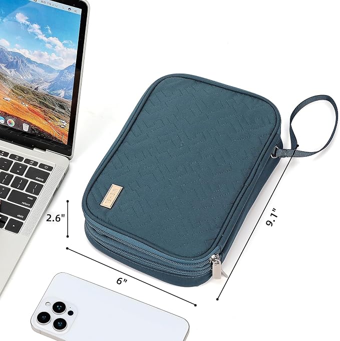 NISHEL Travel Cord Organizer Case, Double Layers Tech Electronic Bag, Essentials - Image 6