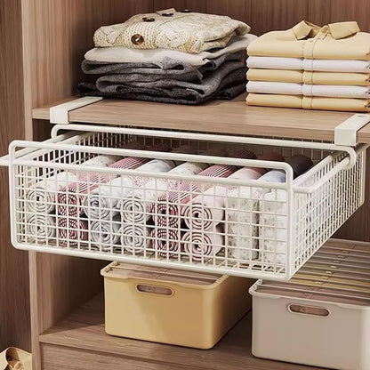 Hanging Cabinet Bin Drawer Multifunctional Under Shelf Storage Basket Bedroom - Image 6