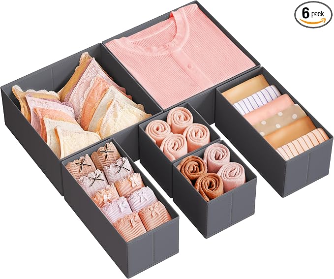 SONGMICS Drawer Organizer, Dresser Drawer Organizers, Foldable Fabric Storage by SONGMICSbySONGMICSHOME