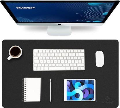 K KNODEL Small Office Leather Desk Mat, Mouse and Keyboard Pad, Computer and by K+KNODEL
