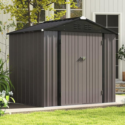 Patiowell 8x6 FT Outdoor Storage Shed, Metal Tool shed & Outdoor Storage - Image 2