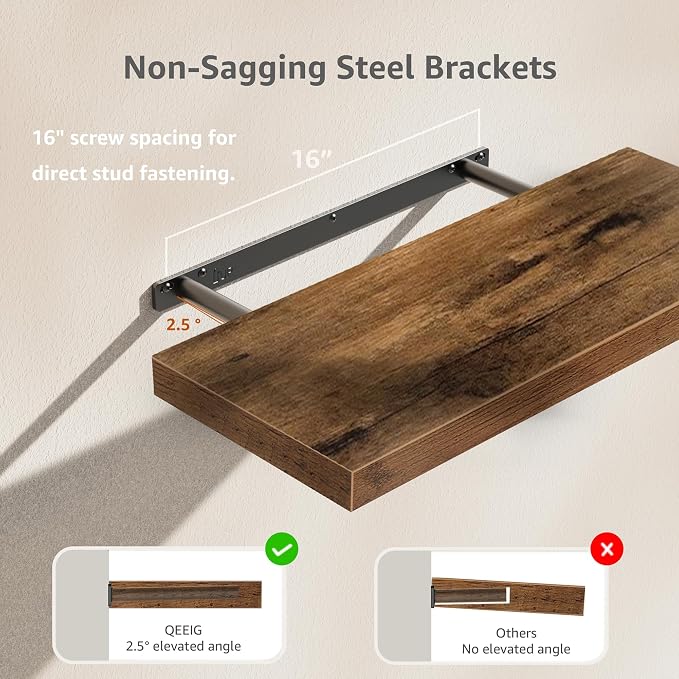 QEEIG Floating Shelves for Wall 23.6" Long - Image 5
