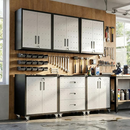 Garage Cabinet System | Heavy Duty Steel All-in-One Modular Garage Cabinet Set by VIYET