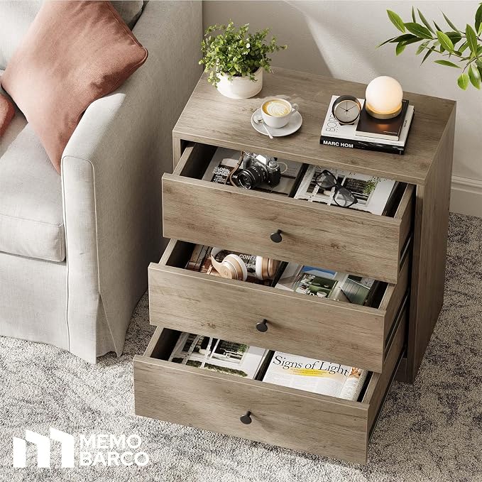Nightstand, Bedside Tables, Farmhouse Wood Night Stand - Image 7