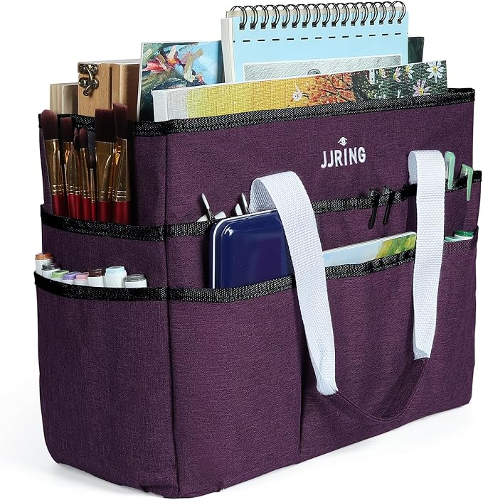 JJRING Craft Organizer Tote Bag, Large Art Storage Caddy by JJRING