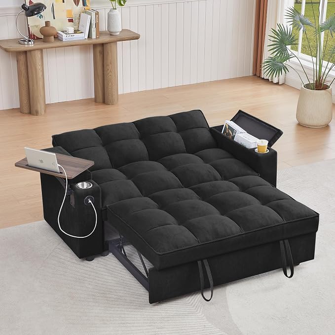 hansones 65'' 3-in-1 Folding Convertible Sofa Bed, Pullout Sofa, Modern by hansones