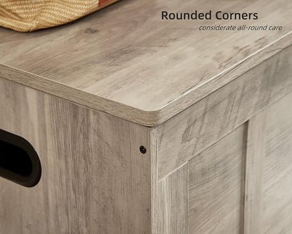 VANKILEY 51.2" Storage Chest Extra Large, Wooden Storage Bench, Greige | Chest - Image 8