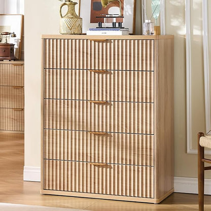 LEYAOYAO Fluted 5 Drawers Dresser - Image 3