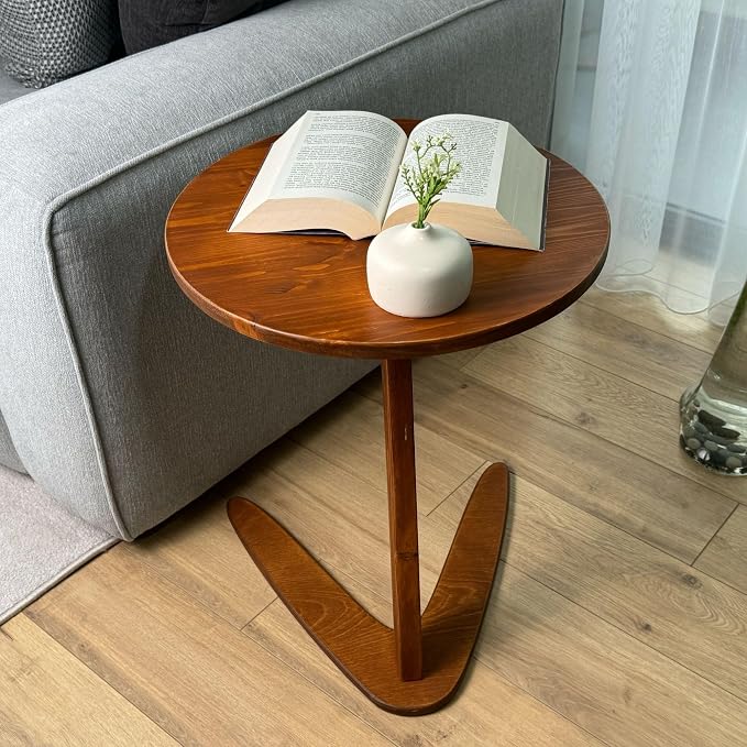 C-Shaped Handmade End Table, Side Table - Image 2