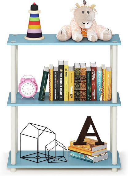 Furinno TURN-N-TUBE Storage Shelves, 3-Tier Book Shelf, Corner Shelf, Toolless - Image 6