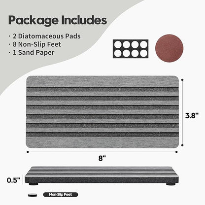 2PCS Diatomite Quick Stone Drying Tray Mat - Image 6
