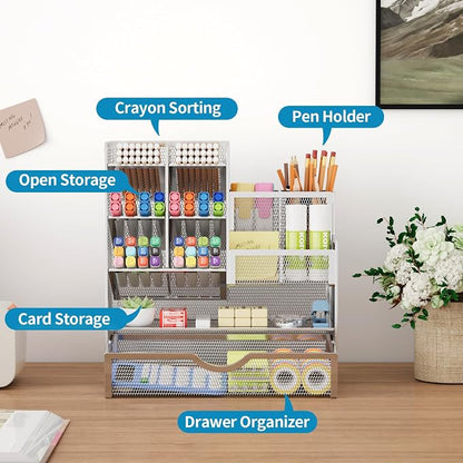 Marbrasse Mesh Pen Holder for Desk, Pen Organizer - Image 2