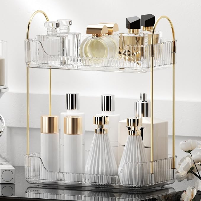 YCIA&DONE Bathroom Organizer Countertop, Makeup Storage, Skincare Cosmetic Tray by YCIADONE
