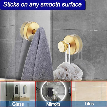 Bntuk Suction Cup Hooks for Shower, Removable Towel Hooks for Bathroom Window - Image 4