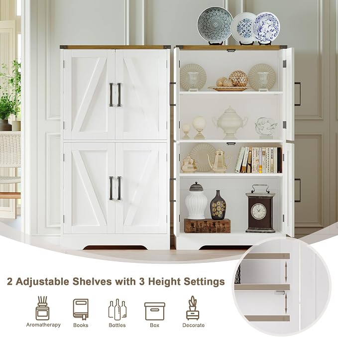 Treocho Farmhouse Bathroom Floor Cabinet - Image 5