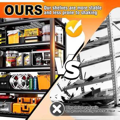 2Pack-78 ''H Storage Shelves, 46‘’W Garage Shelving, Adjustable Garage Shelves - Image 4