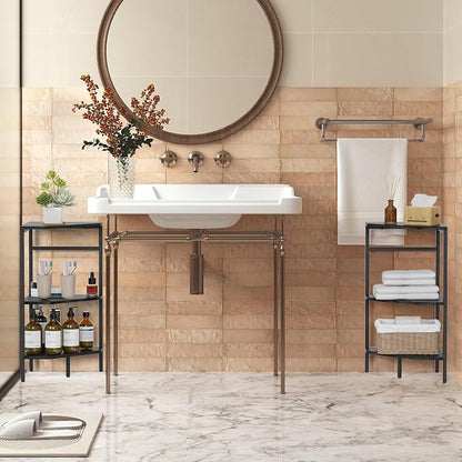 CADUKE Under Pedestal Sink Shelf, 2 Pack Under Sink Organizers and Storage - Image 9