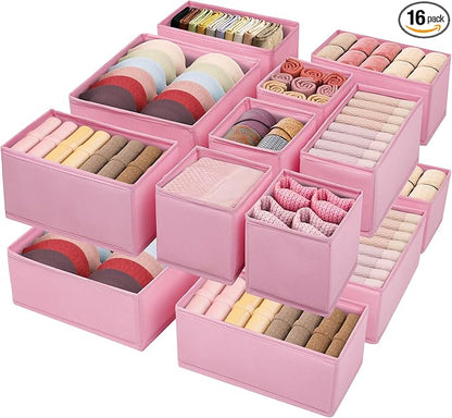 Drawer Clothing Organizer 16-Pack, Fabric Folding Wardrobe Organizer by Unknown