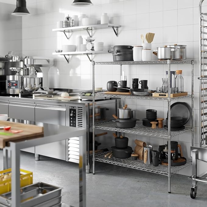 24" Deep x 42" Wide x 54" Height Wire Shelving Kit | 4-Tier | NSF Commercial - Image 5