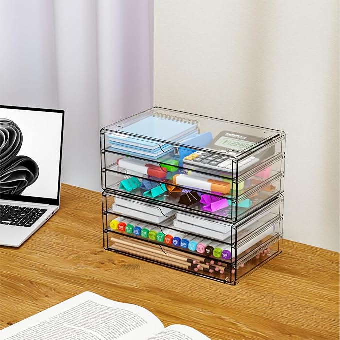 2 Pack Acrylic Storage Drawers - Image 2