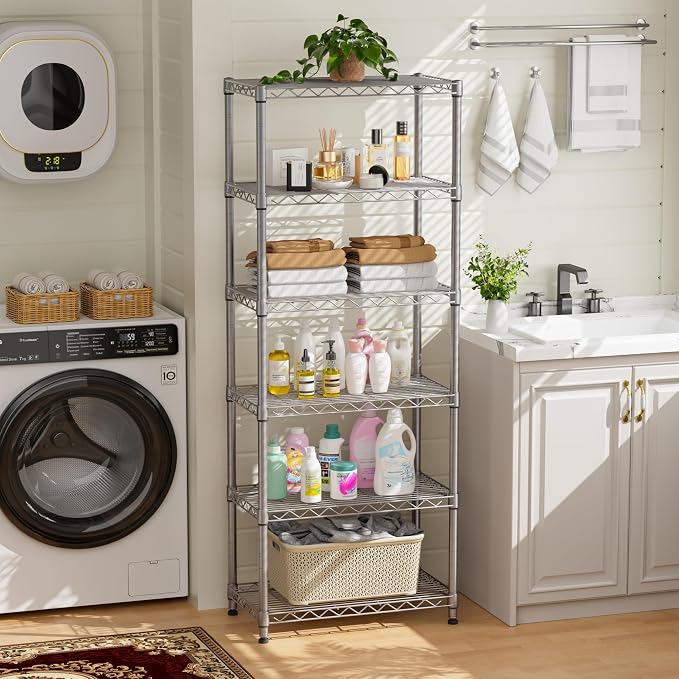 5 tire Shelves Storage Wire Shelving Unit Metal Shelf Adjustable Organizers - Image 5