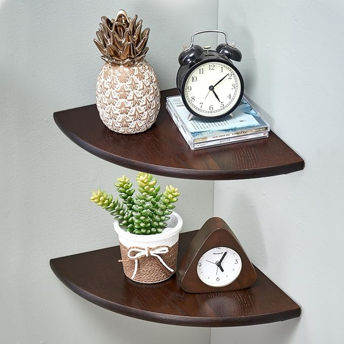 Corner Shelves, Floating Corner Shelf, Round End by Coamily