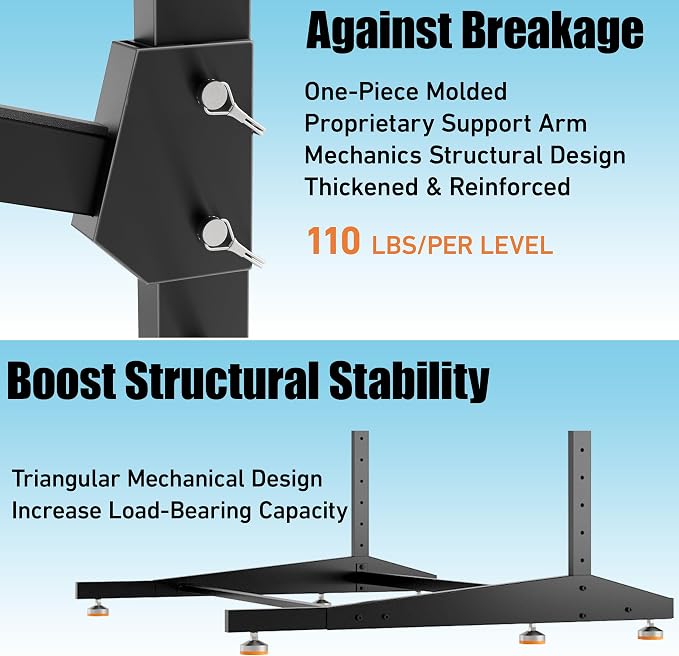 Kayak Storage Rack, Adjustable Outdoor Canoe Rack, Reinforced, and and Enhanced - Image 4