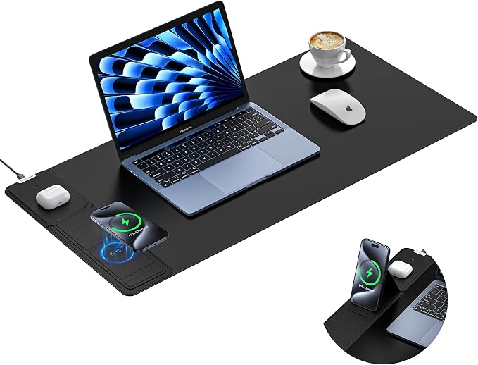 TopMade Mouse Pad with 15W Wireless Charging & Phone Holder, 31.5" x 15.75" XXL by TopmadeProduct-Ordernow