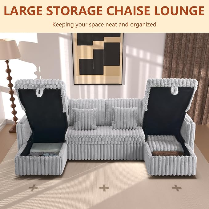 107'' Sectional Sleeper Sofa - Image 4