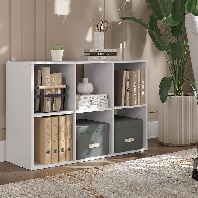 Signature Design by Ashley Onita Modern 3-Tier Floor Standing 6 Cube Organizer - Image 2