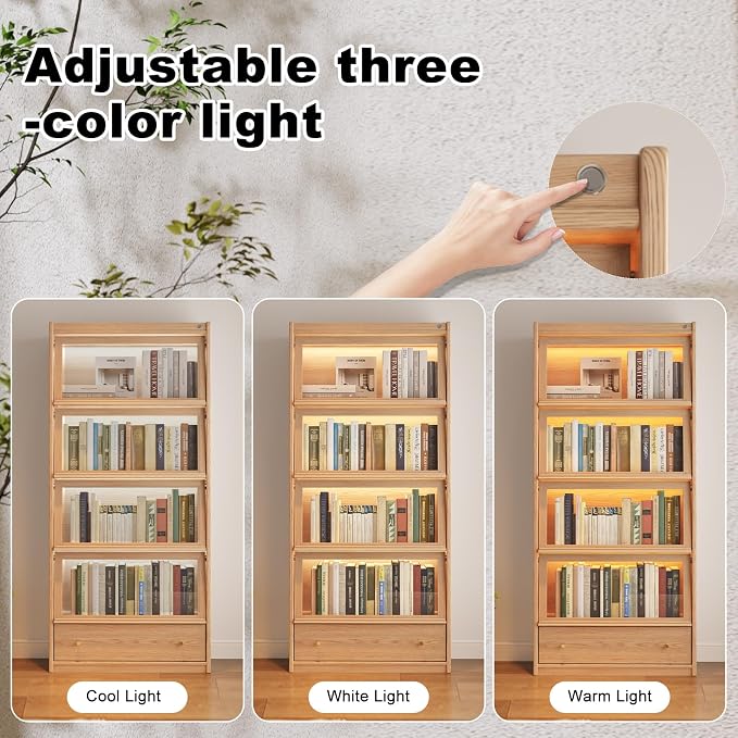 74"H Tall Soild wood Bookcase - Image 3