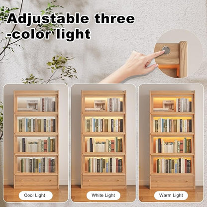 74"H Tall Soild wood Bookcase - Image 3