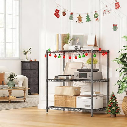450LBS Storage Shelves 3 Tier Metal Shelving Unit Adjustable Wire Shelving - Image 2