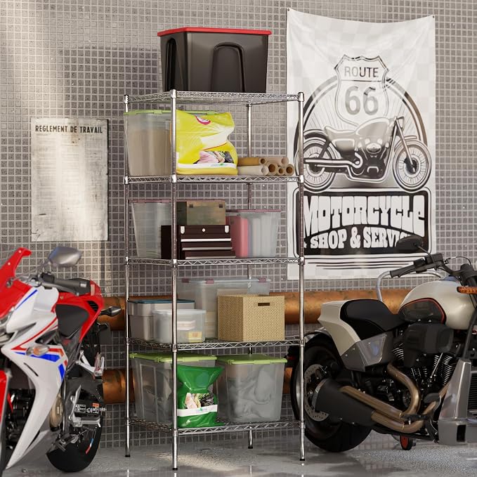 24" Deep x 30" Wide x 74" Height Wire Shelving Kit | 5-Tier | NSF Commercial - Image 5