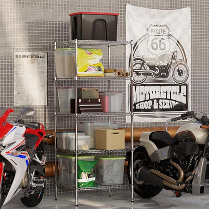 24" Deep x 30" Wide x 74" Height Wire Shelving Kit | 5-Tier | NSF Commercial - Image 5