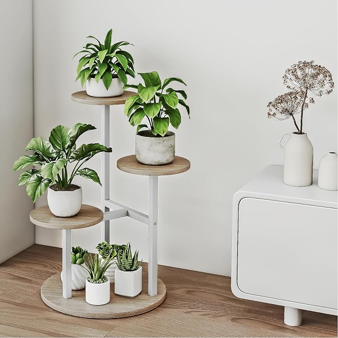 INGIORDAR Plant Stand Indoor Outdoor Corner Plant Shelf - Image 2